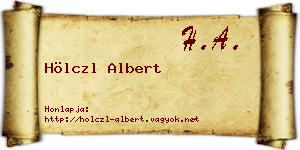 Hölczl Albert névjegykártya
