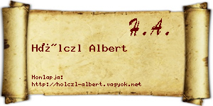 Hölczl Albert névjegykártya