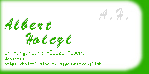 albert holczl business card