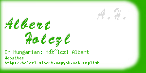 albert holczl business card